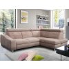 Rohová sedacia súprava Brico, svetlo hnedá látka, pravý roh
