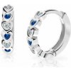 Cutie Jewellery Detské náušnice z bieleho zlata C3339B-Blue Dark