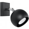 Sollux Lighting Bodové svietidlo Oculare, 1x čierne kovové tienidlo, (možnosť polohovania)