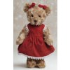 Plyšový medvídek v červených šatech 30 cm
