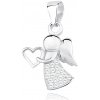 Olivie ​​Strieborný prívesok ANJEL so srdiečkom 2585 Ag 925; ≤1,2 g.