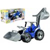 Lena Traktor s lyžicou a bagrom plast červeno-biely 65cm v krabici od 3 rokov