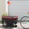 vidaXL Vozík za bicykel, čierno červený 45 kg, železo 94104