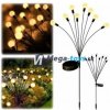 Záhradné solárne svetlo 8LED - 2ks teplá biela 69 cm