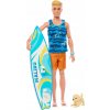 Bábika Barbie Mattel Ken HPT50 Surfer s príslušenstvom