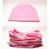 Set ružová čiapka a šatka pre bábätko ružová