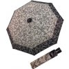 DOPPLER Fiber Mini Black White paisley - dámský skládací deštník bílá 726465BW03