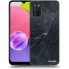 Picasee silikónový prehľadný obal pre Samsung Galaxy A02s A025G - Black marble