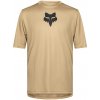 Pánsky dres na bicykel Fox, RANGER SS JERSEY FOX HEAD béžová,Čierna 2XL