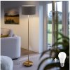 Polux | LED stojacia lampa TUNJA 1xE27/20W/230V pr. 38 cm zlatá/hnedá | SA2189K