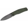 CIVIVI Green Canvas Micarta Handle Black Hand Rubbed Damascus Blade Nested Liner Lock C22007-DS2