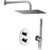 Ravak Chrome - Sprchový set s termostatom pod omietku, s telesom, 30x30 cm, chróm X07S015