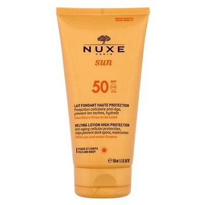 NUXE Sun High Protection Melting Lotion SPF50 opalovací mléko na tělo a obličej s protistárnoucím účinkem 150 ml
