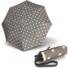Knirps T.020 Small Manual DOT ART Taupe - dámsky skladací mini dáždnik