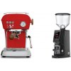 Ascaso Dream PID, Love Red + Eureka Atom W 65, black