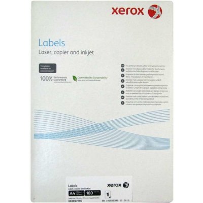 XEROX samolepici štítky A4 100 listu (003R97400)