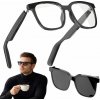 Inteligentné Bluetooth okuliare na telefonovanie a počúvanie hudby (Smart okuliare s reproduktormi, mikrofónom a slnečnou nadstavbou – hands-free hovory a počúvanie hudby)