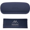Montana pevné kovové púzdro na okuliare + mikroutierka Modré Montana MC1B-MNT