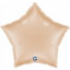 Fóliový Balón HVIEZDIČKA telovej farby telový saténový, 45 cm