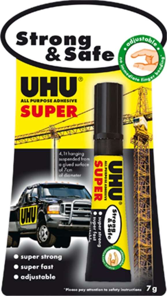 UHU Alleskleber Super Strong & Safe pevné lepidlo 7g