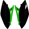 RTECH bočné číslové tabuľky Kawasaki, RTECH (čierno-zelené, pár)