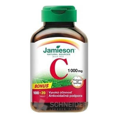 JAMIESON VITAMÍN C 1000 mg tbl s postupným uvoľňovaním 100+20 zadarmo (120 ks)