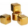 Butlers COLD AS ICE Kocky ľadu z ušľachtilej ocele set po 4 ks - zlatá