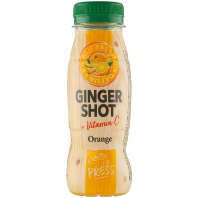 Rio Cold Press Ginger Shot pomarančová šťava lisovaná za studena so zázvorom 180 ml