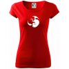 Mačka - Jin jang - Dámske tričko Pure - 2XL ( Červená )