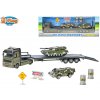 Mikro trading Vojenský transporter 1:60 kov s obrněnými vozidly 2ks 2-Play v krabičce