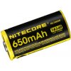 Nitecore RCR123A/ 16340 650mAh 3,6V Micro-USB nabíjateľná, chránený