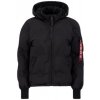 Alpha Industries Zimná bunda Hooded Logo Puffer Wmn Čierna M