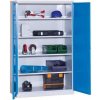 Kovová Dielenská skriňa, 199 x 100 x 60 cm, šedá/modrá