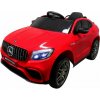 mamido Elektrické autíčko Mercedes GLC63s s pohonom 4x4 vo výraznej červenej farbe a koži
