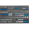 Gedore 2005 CT4-U-20 súprava nástrčných kľúčov metrický 1/4 6,3 mm 3/8 10 mm 1/2 12.5 mm 89-dielna 2016257