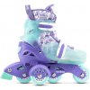 Detské kolieskové korčule Cariboo Step One, fialovo-mätové, 30-33