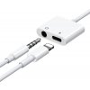 Adaptér pre slúchadlá Joyroom S-Y104 Lightning - Lightning / mini jack 3,5 mm - biely