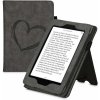 Puzdro KW Mobile Brushed Heart - KW5626802 - pre Amazon Kindle Paperwhite 1/2/3 - tmavo šedé (KW Mobile obal na Amazon Kindle Paperwhite 1/2/3/4, Kindle 2019/2020, Kindle 8/6/Touch, vrecko, stojan, Au