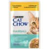 CAT CHOW Hairball Krmivo pre mačky s kuracím mäsom a zelenými fazuľkami v omáčke 85g