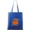 Basketbal lopta v triku - Taška bavlnená - 42 x 38 cm ( Kráľovská modrá )