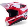 prilba S-M3 HEAT, ALPINESTARS (červená/biela/čierna) 2026 Veľkosť: M