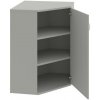 Policová skriňa Strong P, 80x115,2x40 cm, sivá/sivá - 1 kus - 1 KS - 2 - policová rohová - 60 mesiacov - plné - pravá - Hobis - sivá - 80 cm - Strong - 40 cm - 115.2 cm HOBIS