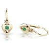 Cutie Jewellery Zlaté detské náušnice C1556-10-X-1 zelená