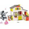 Smoby Set domček Priateľov s kuchynkou a kočík Cybex 3v1 trojkombinácia s Corolle bábikou s 20 zvukmi a 8 funkciami