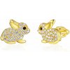 Olivie Strieborné náušnice KRÁLIK GOLD 8034 Ag 925; ≤2,3 g.