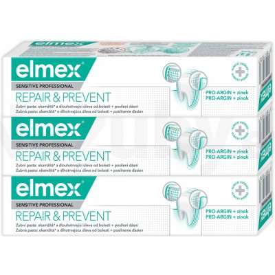 Elmex Sensitive Professional Repair & Prevent zubná pasta 3x75 ml
