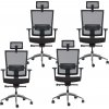 4PACK Ergonomická kancelárska stolička WINDY čierna, vysoké postavy (4 ks)