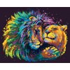 zuty Maľovanie podľa čísel - Lev a levice vo farbách, 40x50 cm, vypnuté plátno na rám (8596530067092)