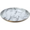 DekorStyle Dekorativní podnos Marmour 23 cm bílý/černý