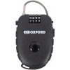 Oxford RETRACTABLE COMBINATION LOCK 0 75 m hr. 2 4 mm čierny